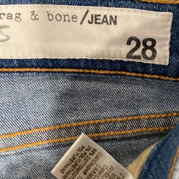 Rag & Bone skinny mid rise ripped Whiskered jeans size 28 - Picture 4 of 9